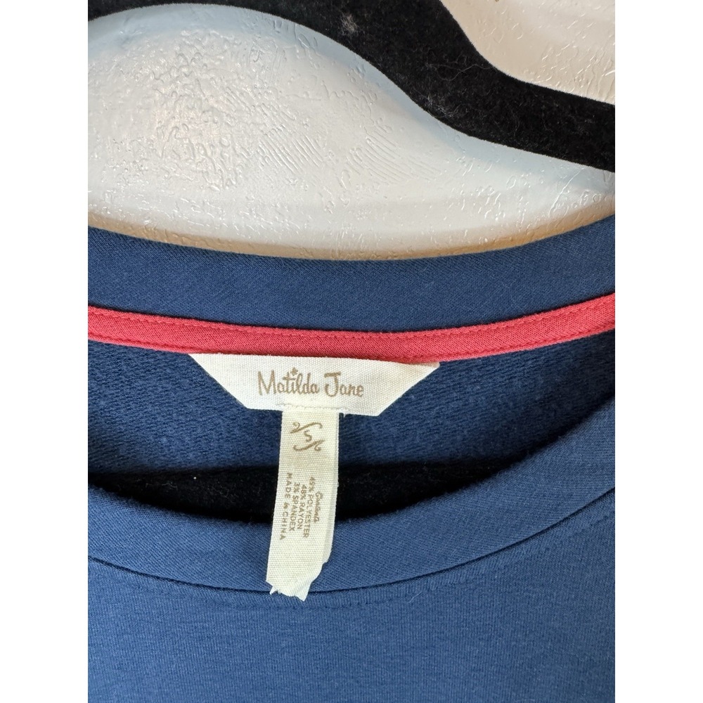 Matilda Jane Navy‎ Ruffled Sleeve Sweatshirt - Picture 3 of 6